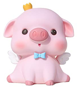 TOTIKI Hucha Cerdito Bonita Alcancía, Ahorro De Dinero, Regalo para Decoración Guardería, Cumpleaños, Navidad, Año Nuevo Alcancía(A,S)