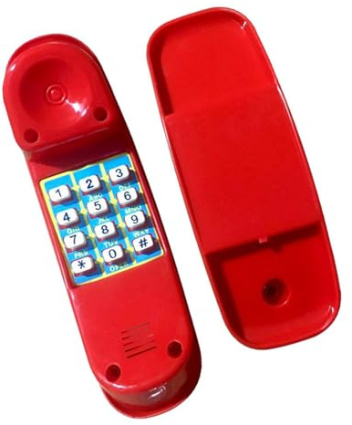 QUXVUIS Kids Climbing Frame Accessories Toy Telephone Inspiring Fun Adventures With Endless Imaginative Play Outdoors Kids Childrens Play Toy Telephone, Red, 21.5x6x8cm