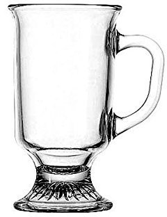 Anchor Hocking Chabrias Ltd Glass Irish Coffee Mugs Cup, Coffee Glasses, Irish Coffee Glasses, Iced Latte Glass,Tea Cups, Coffee Mocha Mugs, Liqueur Glasses, 8 Fluid Ounces (4 Pack