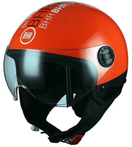 BHR 56469 Motorcykelhjälm Demi-Jet Line One 801, Neon Orange, XL
