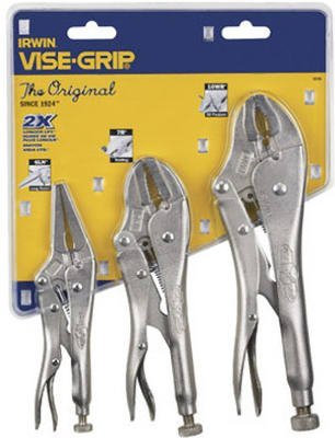Irwin Industrial Tool 323S Vise-Grip 3-Piece Locking Plier Set - Quantity 5