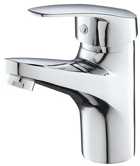Eridanus Rubinetto Bagno Lavabo Bocca Miscelatore Monocomando per Lavandino Rubinetto Lavabo Bidet Vasca Acqua Fredda e Calda Cromo - Argento