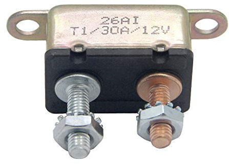 RKURCK 12V 30A Auto Stud Bolt Circuit Breaker Automatic Reset Fuse 30 Amp