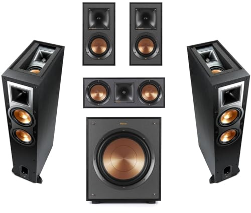 Klipsch Reference R-26FA 5.1 Home Theater Pack, Brushed Black Polymer Veneer