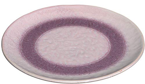 Leonardo Matera Keramik-Teller 1 Stück, spülmaschinengeeigneter Speise-Teller, Essteller mit Glasur 1 runder Steingut-Teller rosa Ø 22,5 cm, 018570