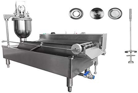 txmachine® Macchine per ciambelle elettrico 2 righe Macchina Donut Automatica 1200pcs/h (110V/60HZ, con 3 stampi in treno)