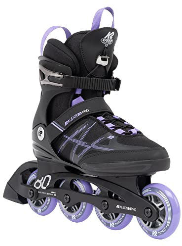 K2 Skates Damen Inline Skates Alexis 80 PRO, Black - Lavendar, 30G0213.1.1.075