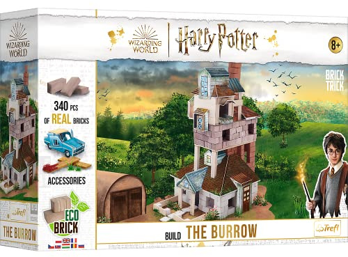 Brick TrickTrefl - Brick Trick Harry Potter: The Burrow - Bauen mit Brick, Fuchsbau - Weasley House, EKO Brick Bricks, 340 Bricks, wiederverwendbar, Kreativ-Set für Kinder ab 8