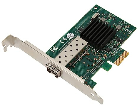 Carte Réseau PCIe X1 à Port SFP Unique, connectivité 1000 Mbps PCB en Métal PCI Express Ethernet LAN Adaptateur pour PC pour