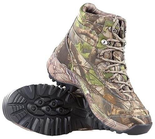 SANANG Chaussures de randonnée camouflage imperméables et antidérapantes pour homme, bottes tactiques d'extérieur légères et robustes