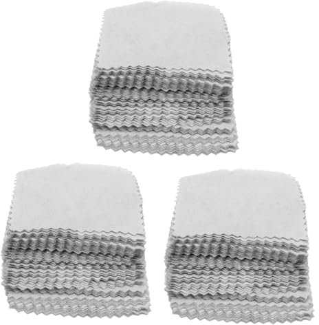 LALAFINA 150stücke Schmuckreinigungstücher Mikrofaser Graue Suede-nap Reinigungstücher Für Silber Und Goldschmuck Polieren Und Entfernen Von Anlaufen Und Kratzern