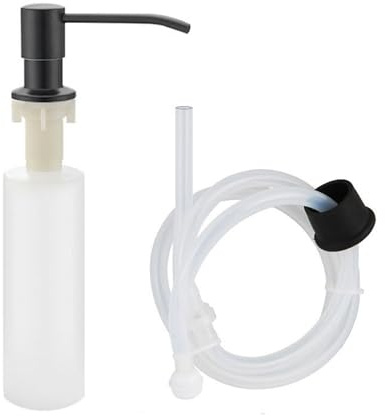 Dispenser Sapone Lavello Rotante 360° Bottiglia 350ml Tubo Prolunga 1m Bagno Cucina