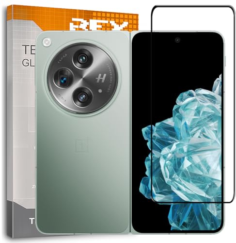 REY 3D Tempered Glass Screen Protector for ONEPLUS Open, Black, Screen Protector 9H+ Hardness, Anti-Scratch Oil Bubbles, Full Protection, 3D, 4D, 5D