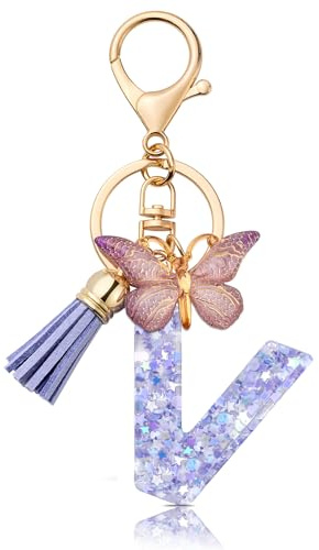 MORSUNBELA Schlüsselanhänger Buchstabe Mädchen Keychain Letter | Personalisierter Buchstaben-Schlüsselanhänger für Mädchen und Damen, süßes Accessoire für Schlüssel, Tasche oder Rucksack