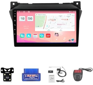 For Suzuki Alto 2009-2016 Car Stereo 2 Din Wireless Carplay Android Auto 9 Full IPS Touchsreen HD Live Rearview/BT 5.0/WIFI/4G SIM/DVR/GPS/SWC/OBD 2/FM AM Radio RDS DAB+DSP(Size:M800S)