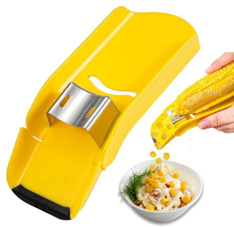 Corn Peeler for Corn on The Cob Holders Fast Corn Cob Seperater Remover Yellow Quick Corn Kernel Separator Corn Cob Stripper Tool for Easily Peel Your Corn Cobs