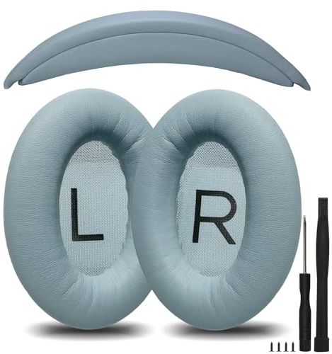 Nullmini Replacement Ear Pads Cushion for Bose QuietComfort 35 45 QC35 QC35ii QC45 Headphones Earpads Earmuffs Headband (blue)