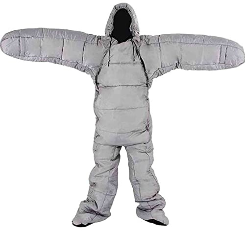 Sleeping Bag Wearable Lightweight Waterproof Sleeping Bags with Zippered Holes for Arms and Feet for Camping Hiking Outdoors Lightweight Sleeping Bag