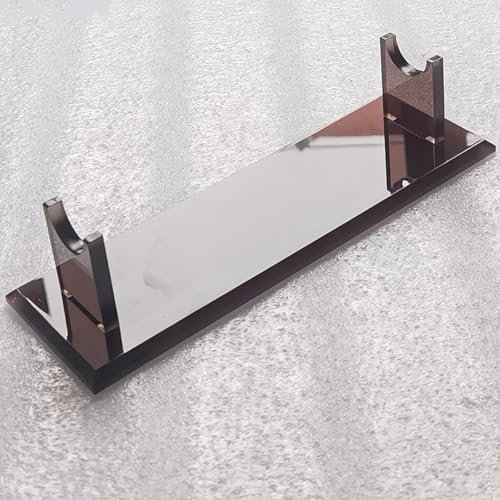 JWMSXYQR Desktop-Schwertständer aus Acryl, dekorativer Schwertständer, Ausstellungshalter, Schwerthalter, für Katana Wakizashi Tanto, unterstützt alle Schwerter-Brown