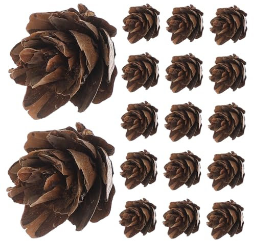 TOPBATHY 100 Stück Kleiner Tannenzapfen Holz Dekoration 1-2cm Weihnachts Tannenzapfen Fotorequisite Selbstgemacht Bastelmaterial Für Festliche Stimmung Und Heimdeko