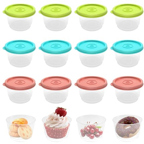 Gefrierdosen Klein, 160ml Kleine Dose mit Deckel, Stapelbare Snack-Boxen