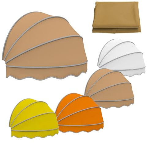 Tende Cappottina Da Sole Per Balcone, Tettoia A Cupola Pieghevole Per Porte, Tende Da Sole Per Porte E Finestre, Tende Parasole Con Telaio, Tende A Cupola(Khaki,100 cm/39.37 in)