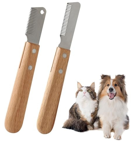 CULEO Set de Toilettage pour Chien et Chat - Peigne, Brosse, Tondeuse, Couteau à Fourrure et Ciseaux pour Sous-poil