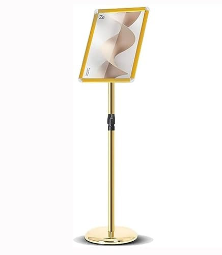 A4-Schilderhalter, verstellbar, Bodenständer, Displayständer, Billboard-Plakatsthalter, verstellbar, Bodenständer, Displayständer, Billboard-Plakatständer, runder Boden, Standtafel, A4, Weiß