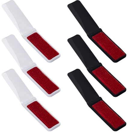 GDFHBD 6 Pieces Of Folding Hair Removal Brush, Dust Brush, Fluff Brush, Clothes Brush, Clothes Animal Hair Removal Brush, Clothes Lint Brush (Black, White).