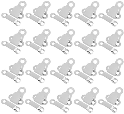 JUGUTA Hosenhaken Hosenverschluss Haken 20 Paar Metall Nähhaken Haken Verschluss Und Ösenverschlüsse Verschlusshaken Mit Öse Für Kleidung