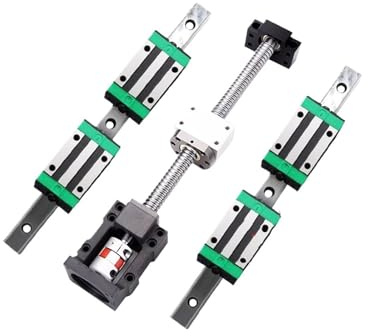 Vite a ricircolo di sfere CNC a movimento lineare Kit vite a ricircolo di sfere SFU2005+HGR20 Kit guida lineare con 4 blocchi di scorrimento HGH20CA L300-500mm+HM15-57 for parte(450mm)