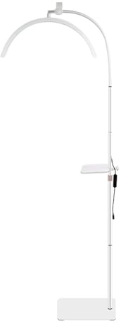 Bewinner Beauty Light, U-förmige 36-W-LED-Halbmondlampe für Wimpernverlängerungen und Nägel, einstellbare Helligkeit 0–100%, Farbtemperatur 3200 K–5600 K, Werkzeugablage, Standfuß (EU-Stecker)