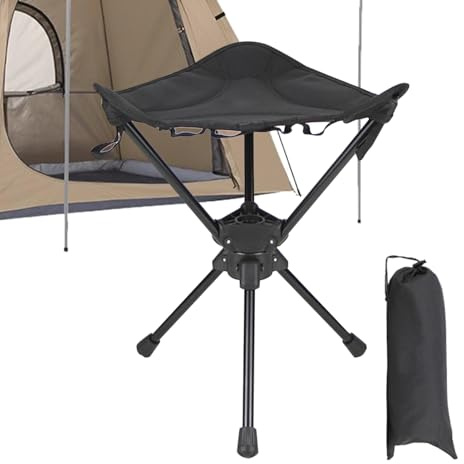 Sedia da campeggio pieghevole - sedia per esterni girevoli a 360 ° per escursioni per la caccia alla , sgabelli portatili leggeri con design compatto, backpacking dei viaggi per viaggi per il dor