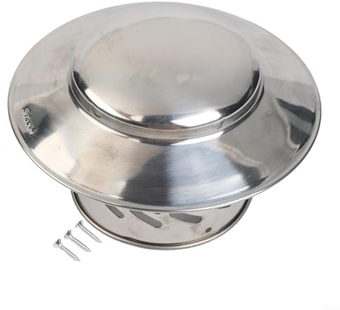 Roof Pipe Exhaust Hood Chimney Cap Constructed from 304 Stainless Steel, Designed to Block Rain, Debris, and Animals from Entering Chimney or Flue Pipes Outdoors (110mm（4inch）)