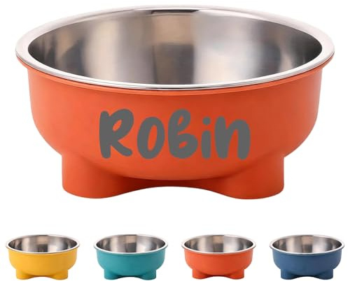 Gamelle Personnalisée pour Chien avec Texte, Gamelle en Acier Inoxydable pour Chat, Convient aux Chats, Chiots et Chiens de Petite Taille