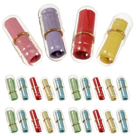 Cápsulas de Mensaje Transparentes 50 Unidades de Plástico para Fiestas | Incluye Papel en Blanco, Aptas como Obsequio y Decoración, Adecuado para Scrapbooking y Bodas Color Aleatorio