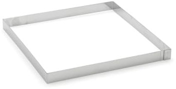 De Buyer 3905.20 Anneaux Carrés Inox Hauteur 2 cm Diamètre 20 cm, Argent