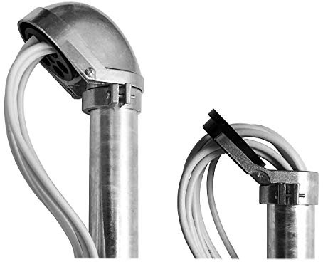 PremiumX Mastkappe mit Kabeldurchführung Aluminium für SAT Dachsparrenhalter Wandhalter Mast Durchmesser 48-52mm ALU