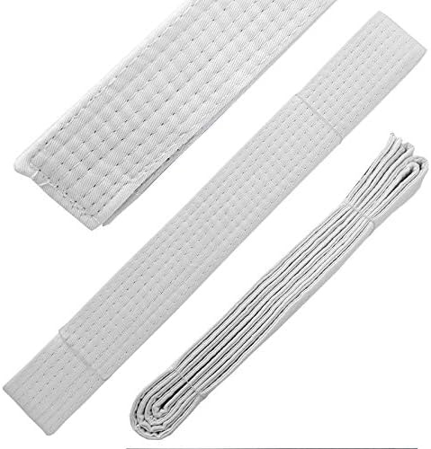 Solid Rank Karate Martial Arts and Taekwondo Belts (White, 1)