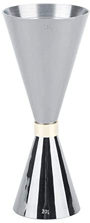 Durable En Acier Inoxydable Jigger Cône Forme Boisson Vin Cocktail Tasse À Mesurer Bar Café Accessoires Outil Noir Revêtement 30/60 ml