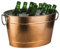 Buddy's Bar - Secchiello Ovale per Bevande, 11 Litri, Vasca di Zinco con Inserto in plastica, glacette, raffreddatore per Bottiglie in Acciaio Inossidabile zincato, 40 x 28 cm, Altezza 22 cm, Rame