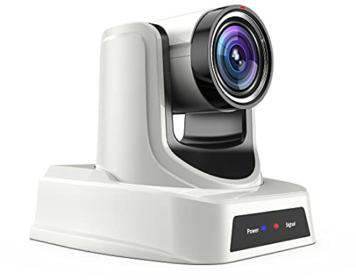 SMTAV PTZ Camera with 3G-SDI,HDMI and IP Streaming Outputs,30X + 8X Zoom,Video Conference Live Streaming Camera for Broadcast,Conference,Events,Church and School etc (30X, WhiteCamera)