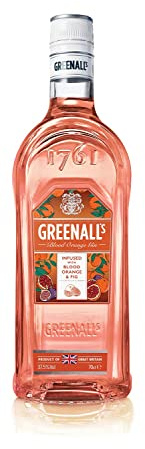 Greenall's Blood Orange & Fig Gin - Botella de Ginebra de 700ml - Elaborada con Higos y Naranjas Sanguinas - 37,5% de Alcohol - Ideal para Preparar Cocktails y Gin Tonic
