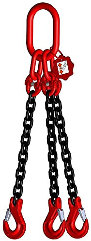 Anschlagkette Güteklasse 8 3-Strang 2,0 m 6 mm ohne Verkürzung schwarz