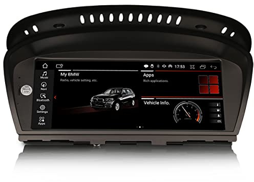 Erisin 8-Kern 4GB RAM+64GB ROM 8.8 Zoll CarPlay Android 14.0 GPS Autoradio Navi für BMW 3er E90 E91 E92 E93 5er E60 E61 6er E63 E64 CIC Unterstützt IPS Screen Bluetooth DAB+ Android Auto WiFi iDrive