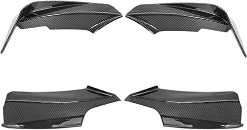 Auto Frontspoiler Lippe für BMW F30 F31 F35 330i 335i 340i 316d 318d M Sport 2012-2019, FrontstoßStange Splitter Antikollisions Diffusor Front Flaps Lippen Kinn Schutz Zubehör,Carbon+Fiber