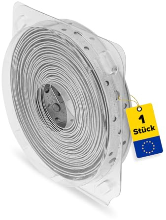 DMX Lochband Metall - 25 m Lochblech Rolle - Lochstreifen Breite 20 mm | Lochblech - Flachverbinder - Lochplatte Metall - Elastic Band - Metallband - Lochblechstreifen - Lochstreifen - Montageband