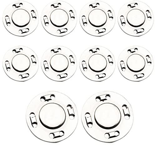 XPEX 10 pares Hebillas magneticas Magnético de Botón de Metal Coser Prendas de Metal Botones para Coser, Manualidades, Ropa, Bolsos, Álbumes de Recortes