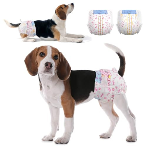 Katzenwindeln Dono, 48 Stück - Weibliche Hundewindeln mit Nässeindikator für Inkontinenz & Hitze, Periode, Reizharn