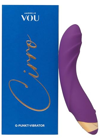VOU by AMORELIE – 7 Stufen G-Punkt Vibrator Cirro 19cm Reizrillen Wasserdicht Akku (Lila)